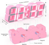 EDUP EH-LEDNI-B-1 Ρολόι Τοίχου 3D LED 5,2" Μίνι Ροζ